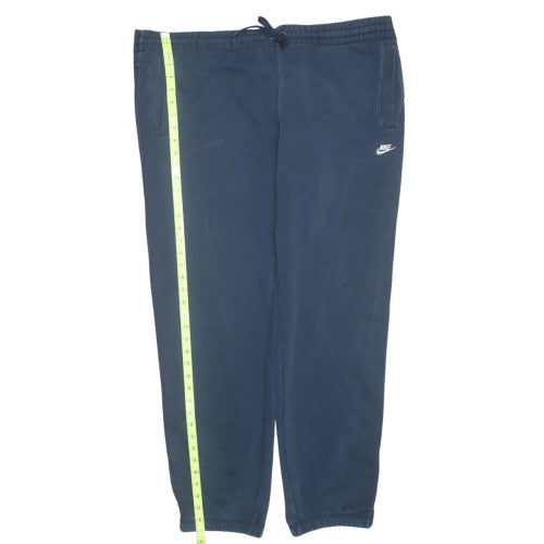 Nike Men's Blue Cotton Blend Lounge Sweatpants L Drawstring Relaxed Fit