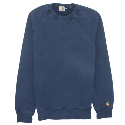 Carhartt Men's Blue Crew Neck Pullover Sweatshirt Size S