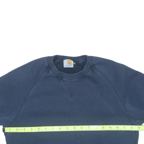 Carhartt Men's Blue Crew Neck Pullover Sweatshirt Size S