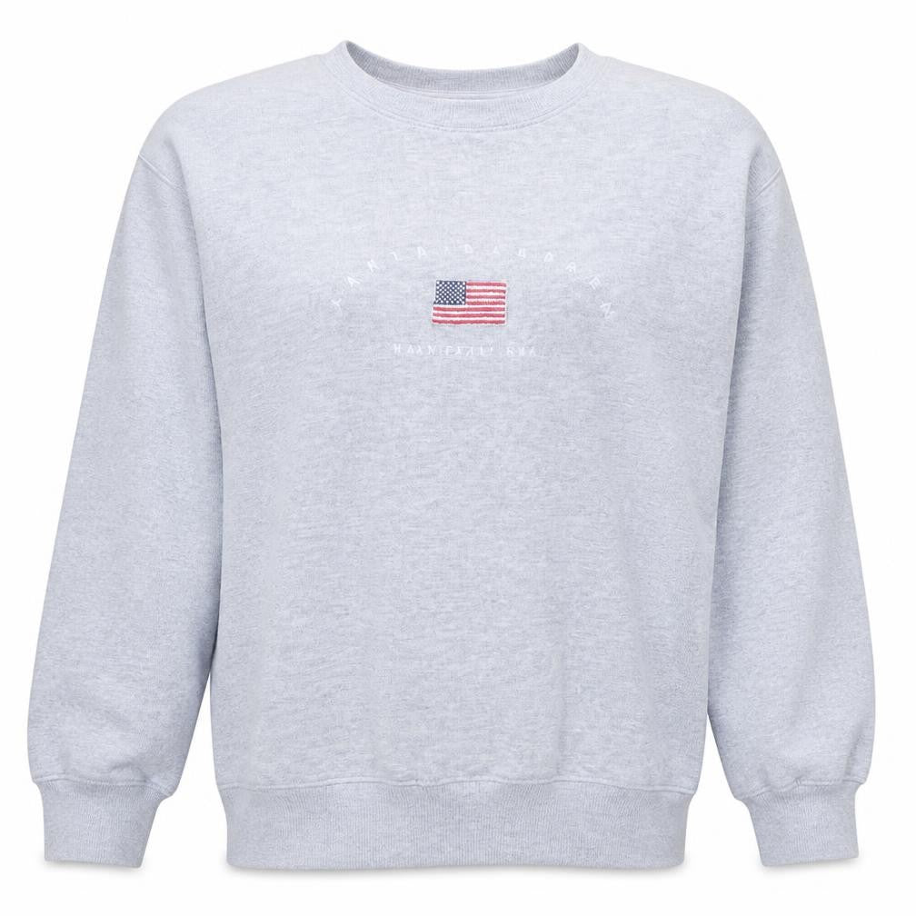 Supré Women Grey Pullover Sweatshirt L/XL Santa Barbara USA Flag Design