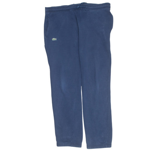 Lacoste Mens Blue Fleece Sweatpants M Drawstring Elastic Waist Trousers