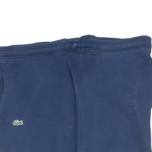 Lacoste Mens Blue Fleece Sweatpants M Drawstring Elastic Waist Trousers