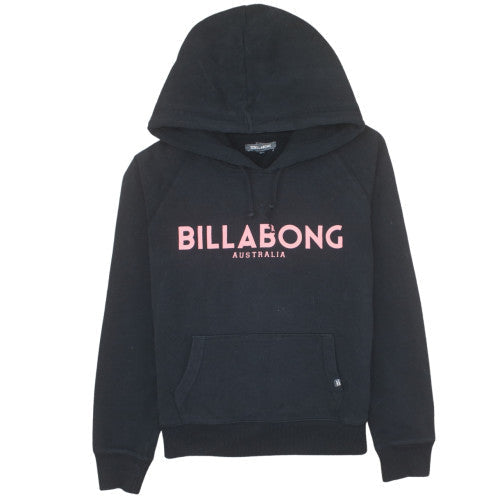 Billabong Girls Black Pullover Hoodie Size 14 Years Logo Fleece Sweatshirt