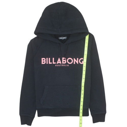 Billabong Girls Black Pullover Hoodie Size 14 Years Logo Fleece Sweatshirt