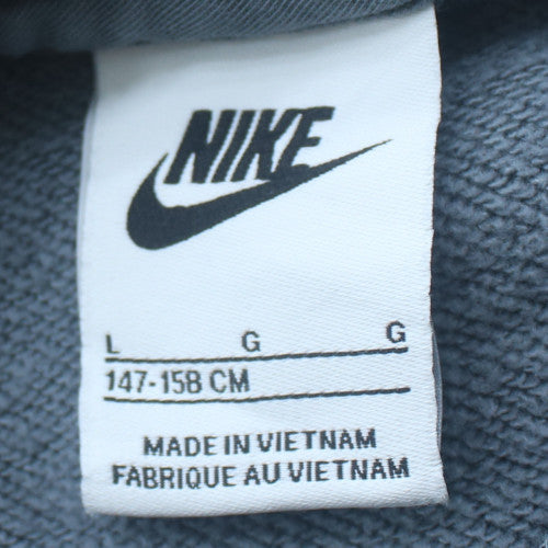 Nike Boys Blue Logo Print Pullover Hoodie Size L (147-158 cm)