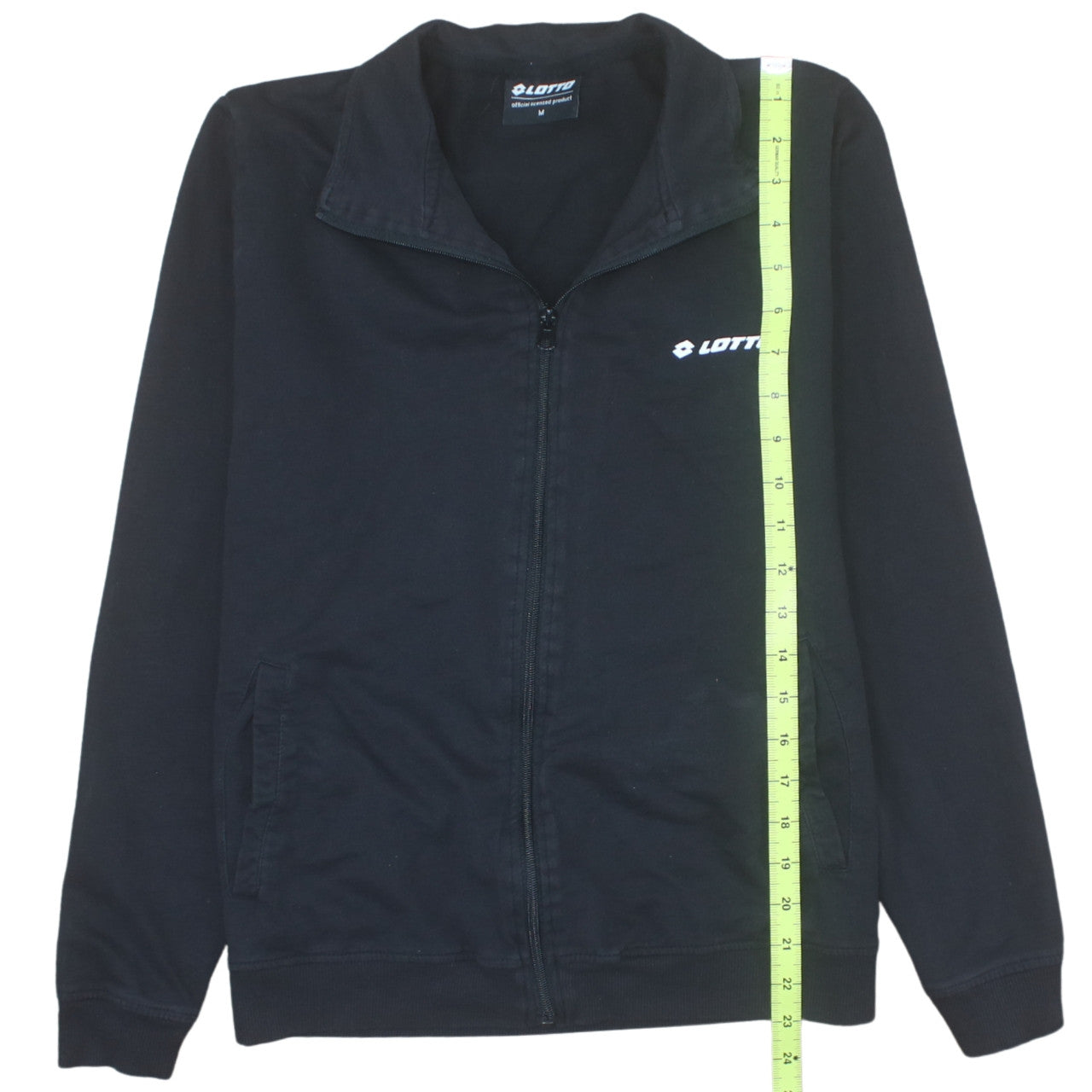 Lotto Men's Black Full Zip Sweatshirt Jacket Size M