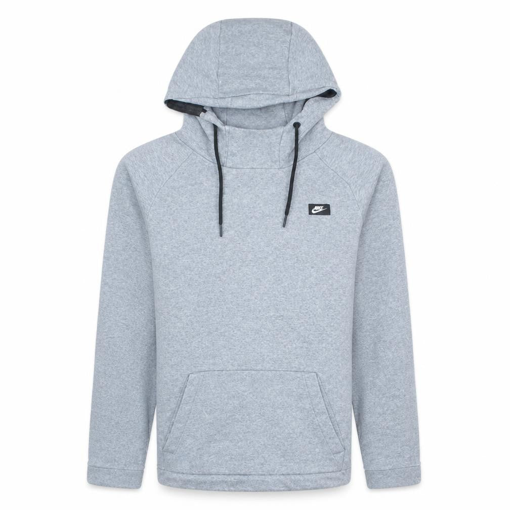 Front view of Nike Men's Grey Pullover Hoodie Small Regular Fit Logo Sweatshirt
