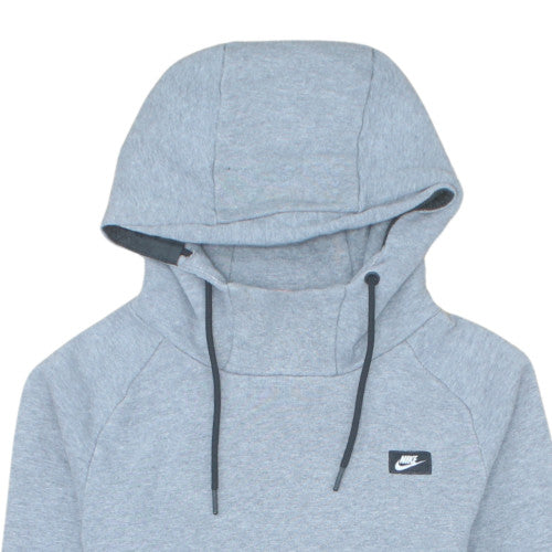 Nike Men's Grey Pullover Hoodie Small Regular Fit Logo Sweatshirt