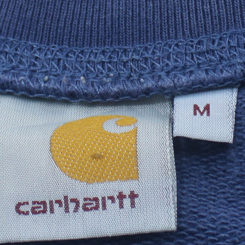 Carhartt Men’s Blue Crew Neck Pullover Logo Sweatshirt M