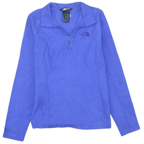 The North Face Womens Blue Fleece Pullover Sweatshirt Size M 1/2 Zip