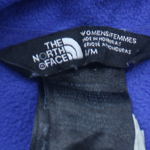 The North Face Womens Blue Fleece Pullover Sweatshirt Size M 1/2 Zip