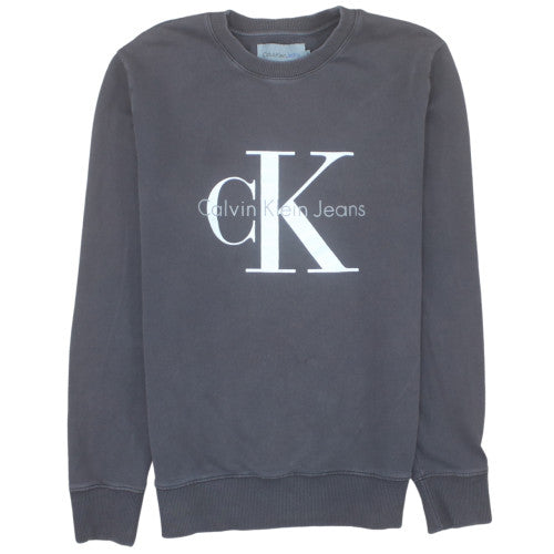 Calvin Klein Jeans Men's Grey Logo Sweatshirt Size S Pullover