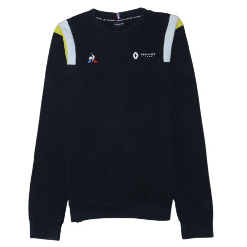 Le Coq Sportif Men Black Sweatshirt Small Crew Neck F1 Team Pullover