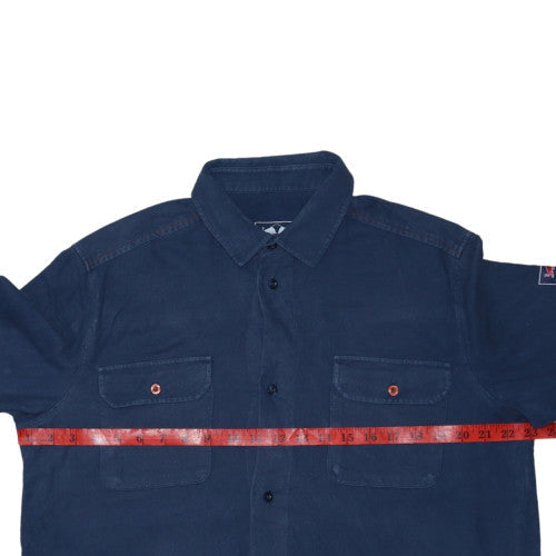 Red Bull KTM Racing Team Men's Blue Button-Up Cotton Shirt Medium