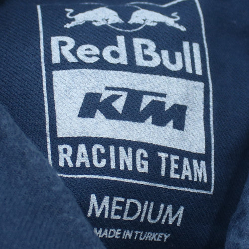 Red Bull KTM Racing Team Men's Blue Button-Up Cotton Shirt Medium