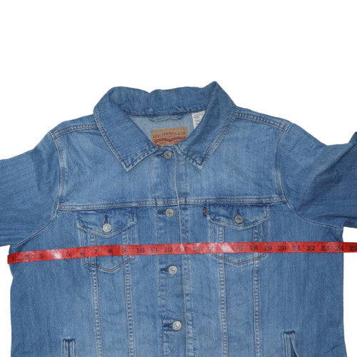 Levi's Womens Blue Denim Basic Jacket M Classic Casual Style