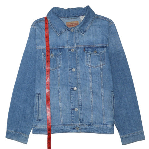 Levi's Womens Blue Denim Basic Jacket M Classic Casual Style