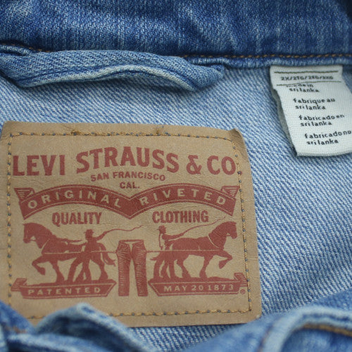 Levi's Womens Blue Denim Basic Jacket M Classic Casual Style