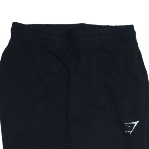 Gymshark Men's Black Joggers S Regular Fit Cotton Blend