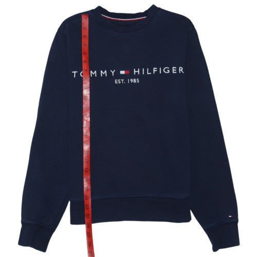 Tommy Hilfiger Men's Blue Logo Crew Neck Sweatshirt Size S