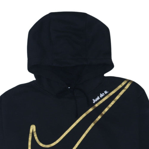 Nike Women’s Black Gold Logo Pullover Hoodie Size L