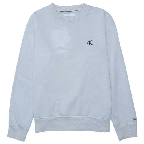 Calvin Klein Jeans Men's Grey Pullover Sweatshirt M Regular Fit