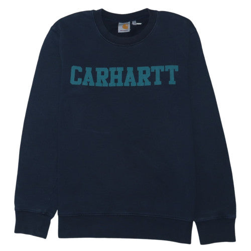 Carhartt Men's Blue College Crew Neck Sweatshirt Size S