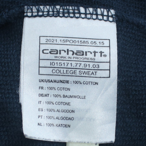 Carhartt Men's Blue College Crew Neck Sweatshirt Size S