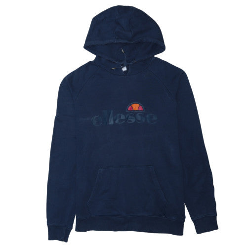 Ellesse Men's Blue Pullover Hoodie UK M Logo Graphic Cotton