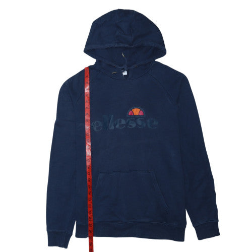 Ellesse Men's Blue Pullover Hoodie UK M Logo Graphic Cotton