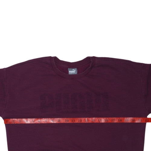 Puma Womens Burgundy Sweatshirt Size 10 Crew Neck Pullover