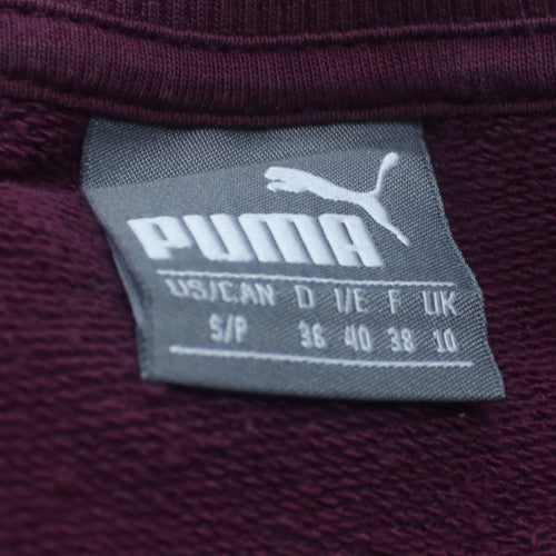 Puma Womens Burgundy Sweatshirt Size 10 Crew Neck Pullover