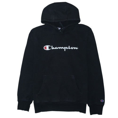 Champion Men's Black XL Pullover Hoodie with Logo Design