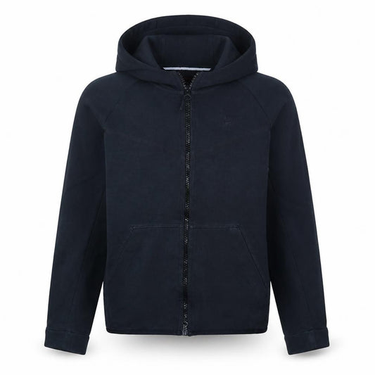Front view of Nike men’s black full zip hoodie small regular fit