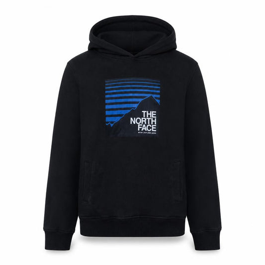 The North Face Boys Black XL Pullover Hoodie 100% Cotton Graphic Print