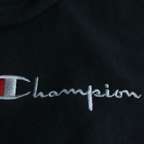 Champion Mens Black Large 1/4 Zip Reverse Weave Hoodie