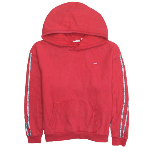 Levi's Men's Red Pullover Hoodie L Logo Fleece Sweatshirt