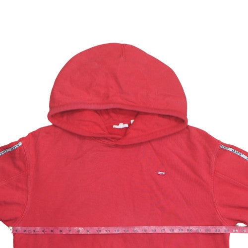 Levi's Men's Red Pullover Hoodie L Logo Fleece Sweatshirt