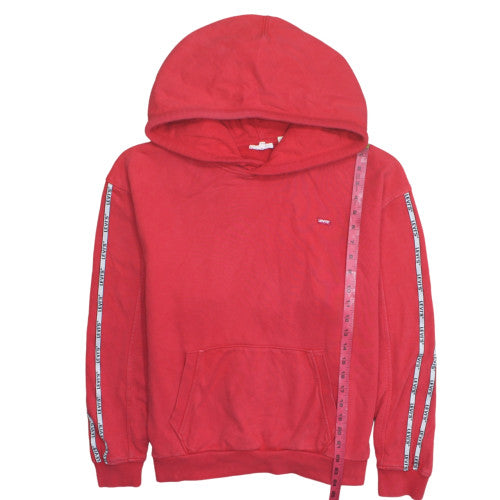 Levi's Men's Red Pullover Hoodie L Logo Fleece Sweatshirt