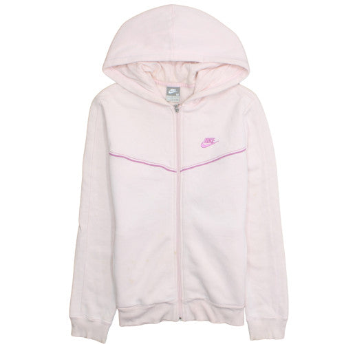 Nike Womens Pink Full Zip Hoodie Medium Cotton Blend Sweatshirt