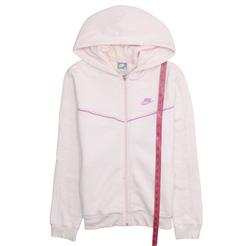 Nike Womens Pink Full Zip Hoodie Medium Cotton Blend Sweatshirt