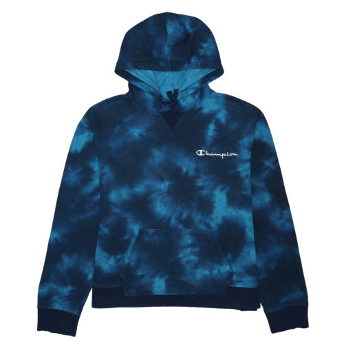 Champion Men's Blue Tie-Dye Pullover Hoodie XL Fleece