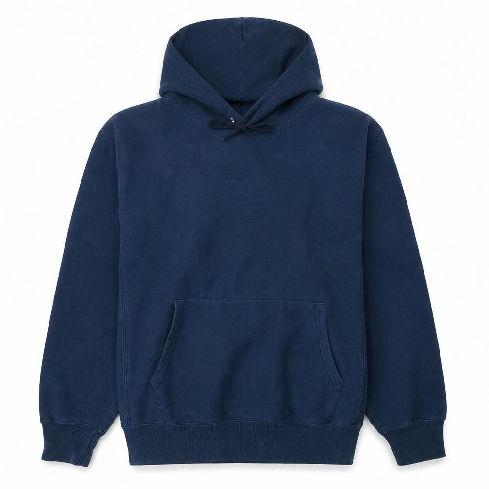 Front view of Champion Men's Blue Reverse Weave Pullover Hoodie, size L