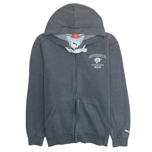 Puma Mens Grey XL Full Zip Hoodie Sweatshirt Authentic Sportswear