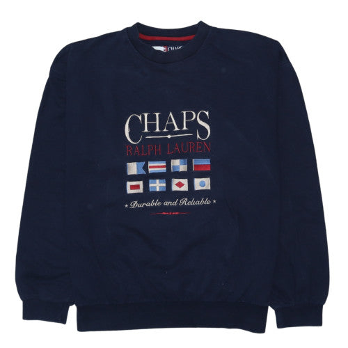Chaps Ralph Lauren Men’s Blue Embroidered Pullover Sweatshirt M