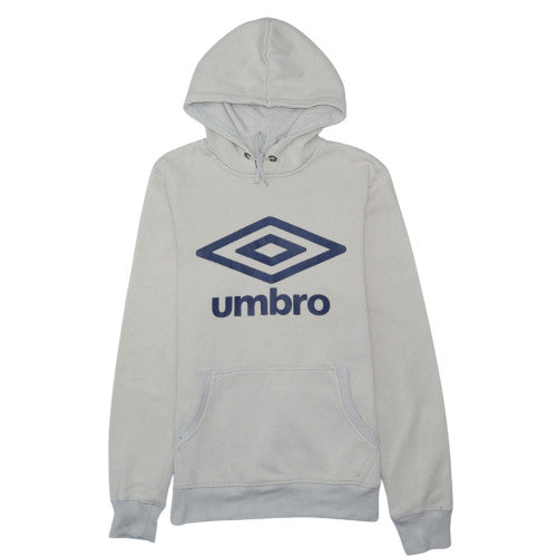 Umbro Mens Grey Pullover Hoodie Small Regular Fit Logo Sportswear