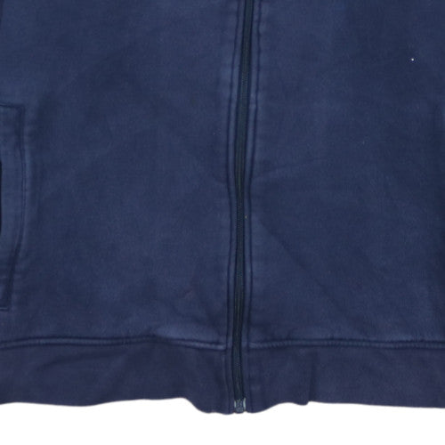 Lacoste Sport Womens Navy Full Zip Hoodie Size L Cotton Blend
