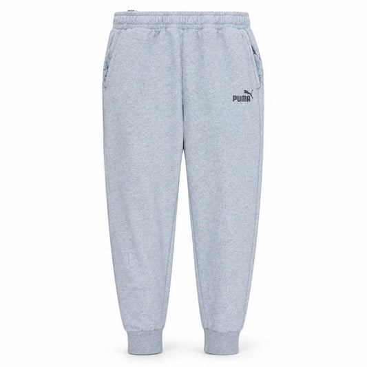 Front view of Puma Men’s Grey XL Fleece Sweatpants Joggers Casual Tapered