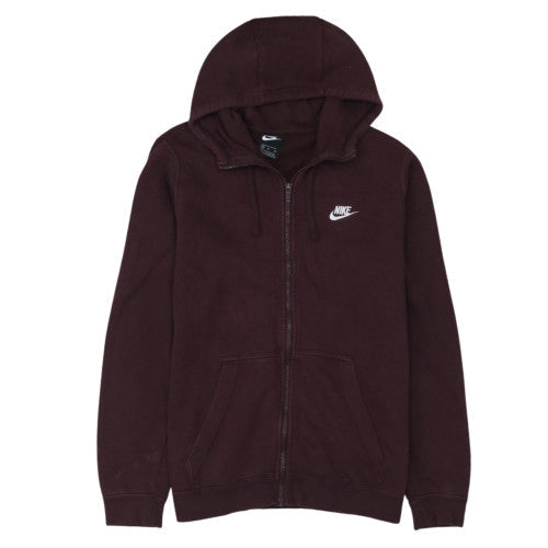 Nike Men's Brown Full Zip Hoodie Medium Fleece Sweatshirt