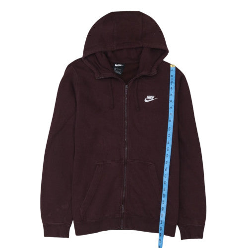 Nike Men's Brown Full Zip Hoodie Medium Fleece Sweatshirt
